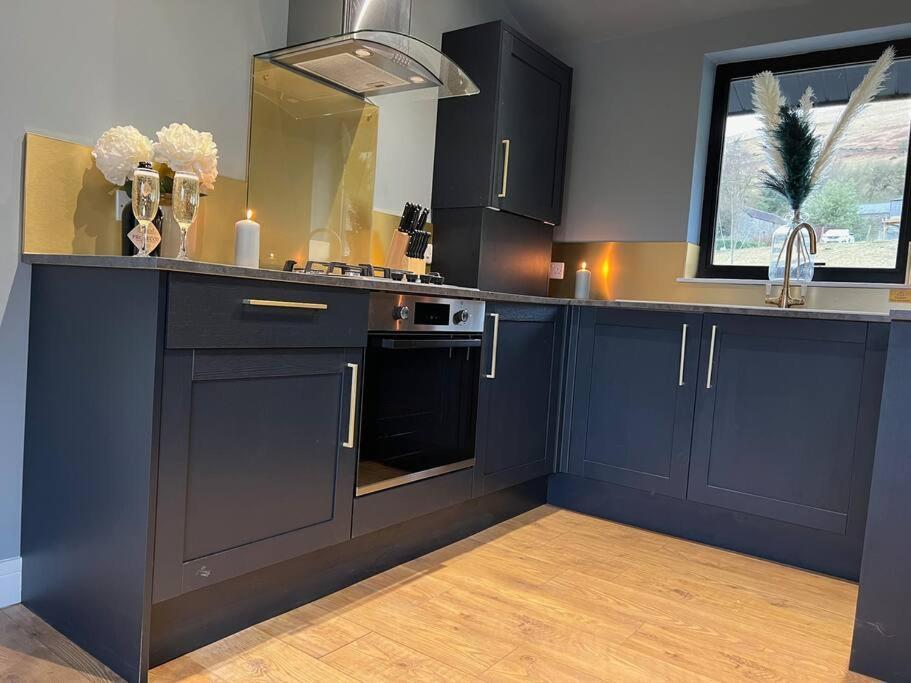 Luxury Lodge In The Treetops Llanbrynmair Esterno foto