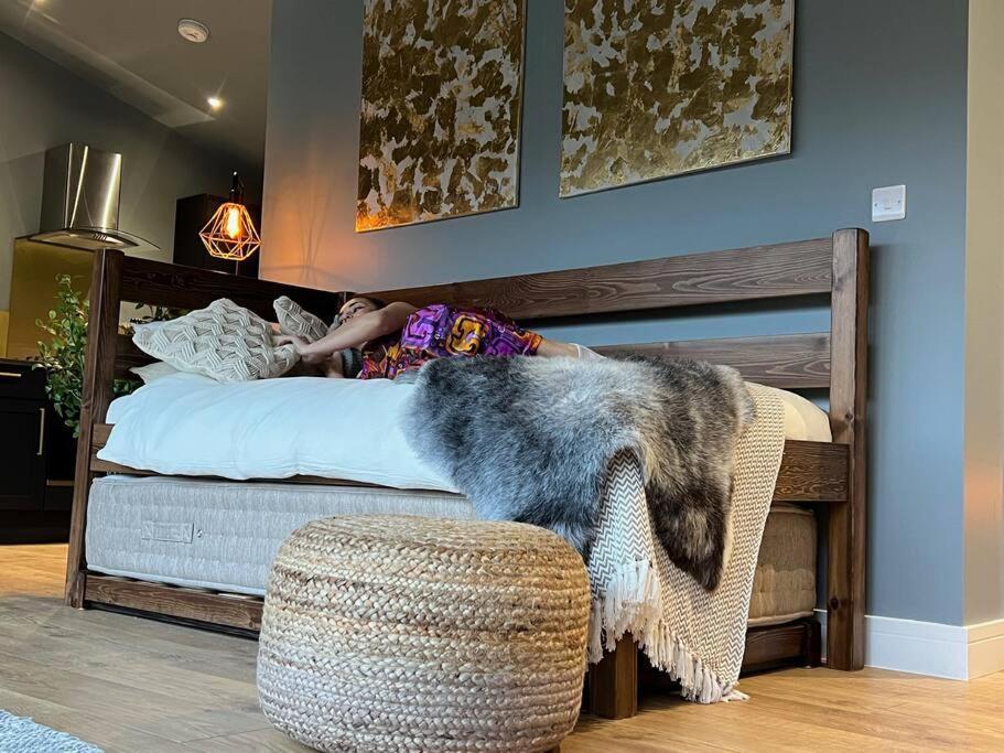 Luxury Lodge In The Treetops Llanbrynmair Esterno foto